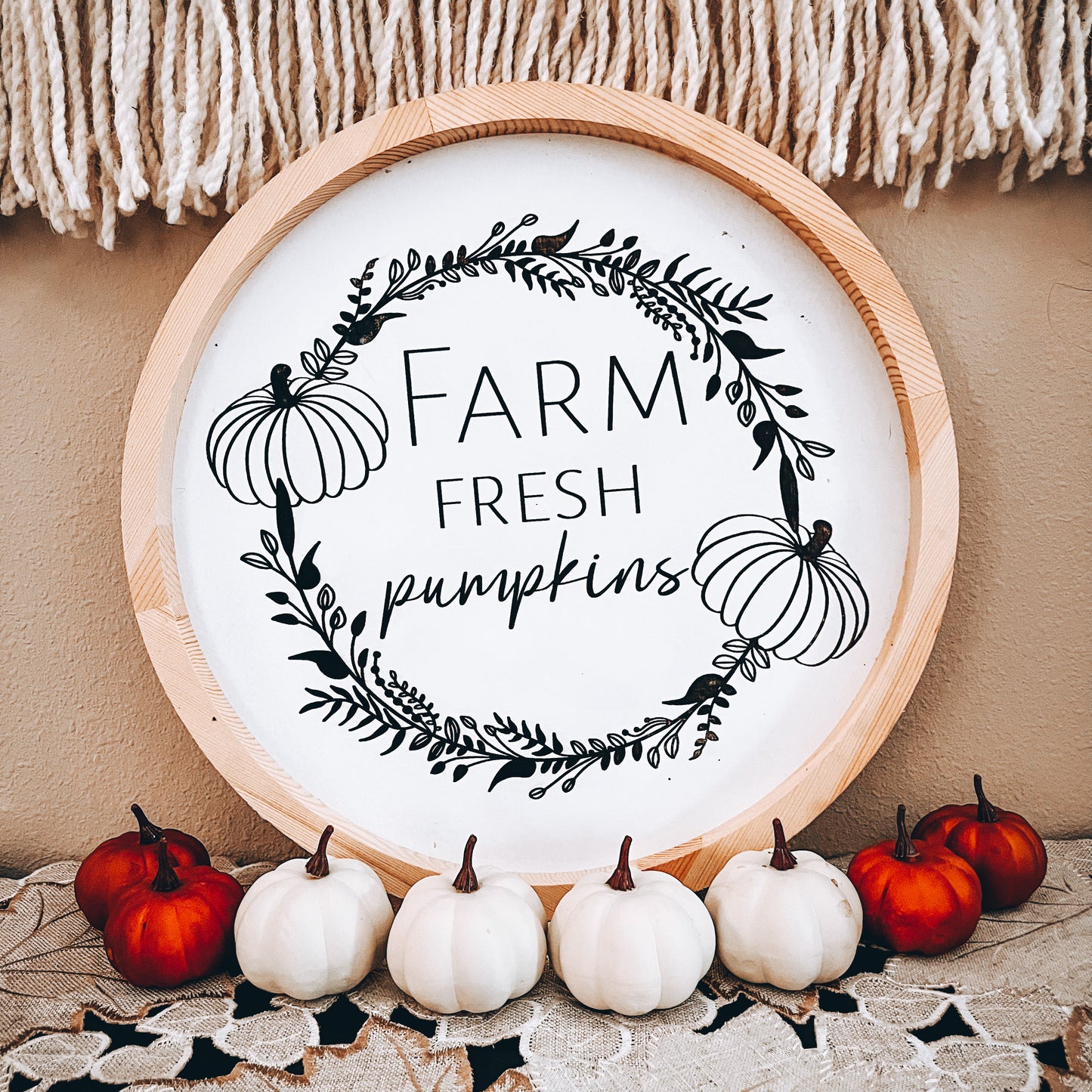 Farm Fresh Pumpkins Round