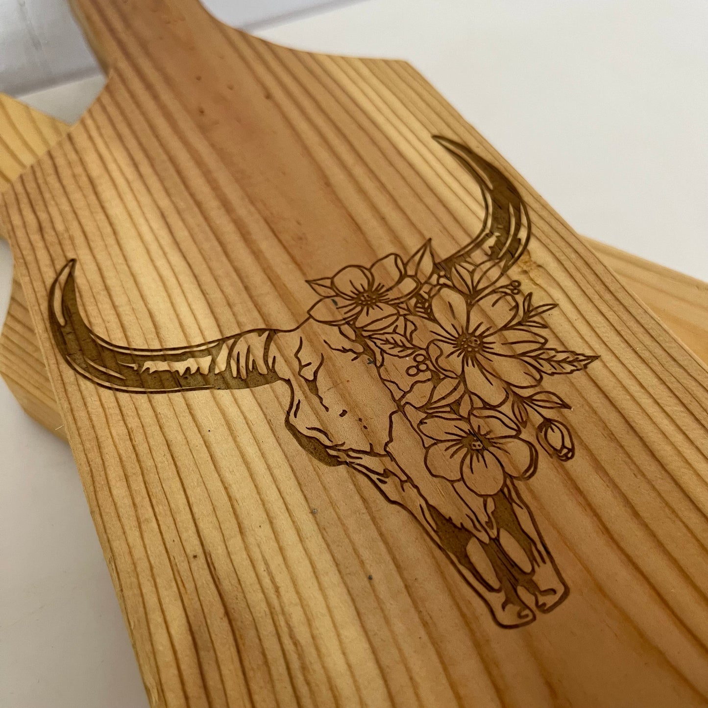 Bread Board - Floral Skull