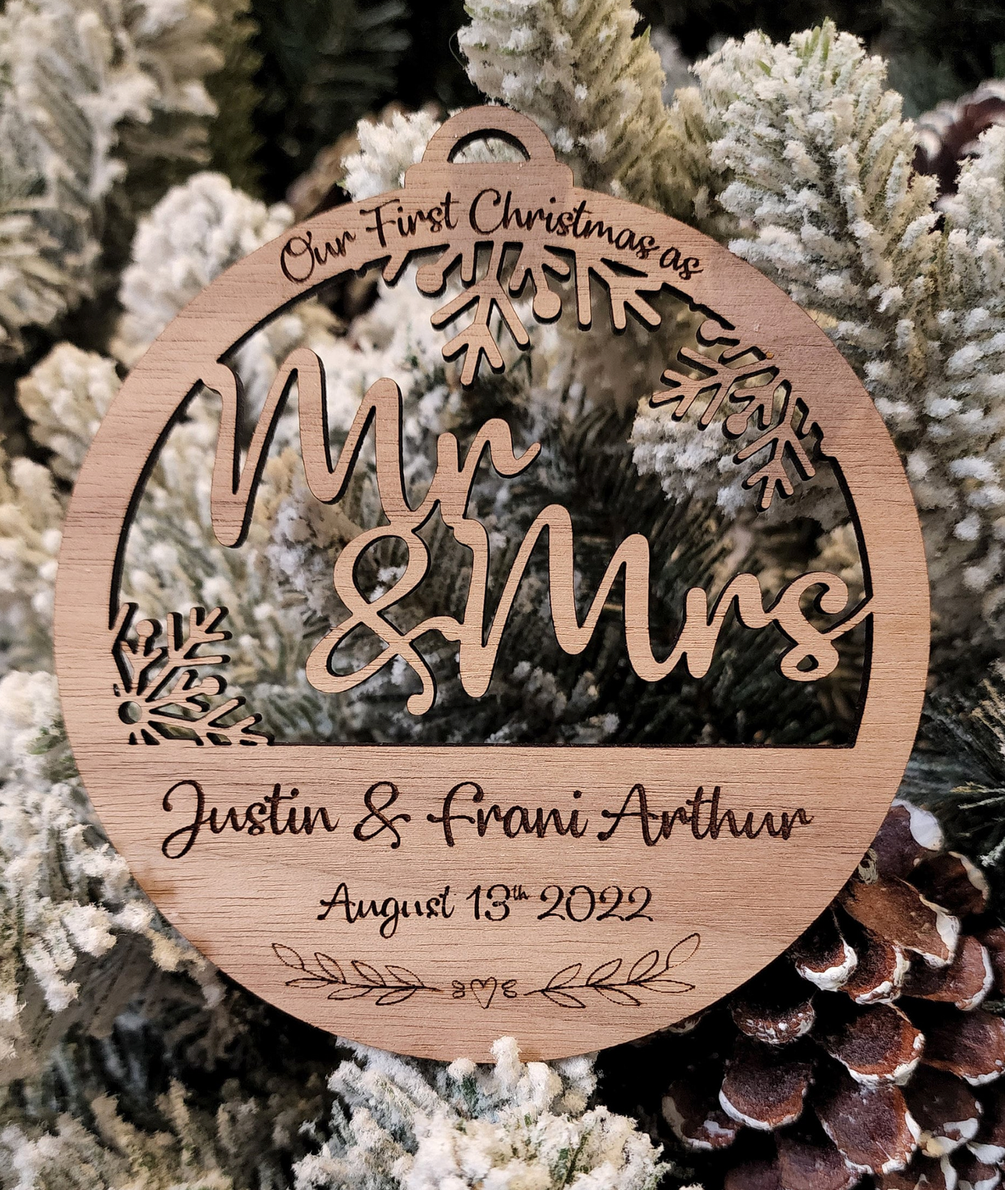 Mr. & Mrs. First Christmas Ornament